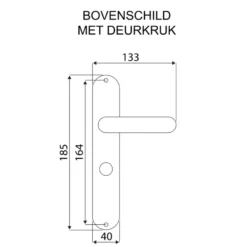 KARWEI deurkrukset L-vorm langschild vrij-bezet 63/8mm aluminium Hot