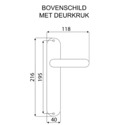 KARWEI deurkruk set Rita ovaal blind schild RVS look messing Sale
