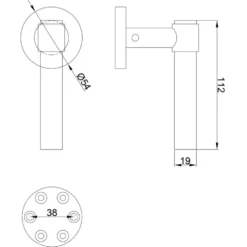 KARWEI deurkruk set Romeo rond rozet RVS look aluminium Hot