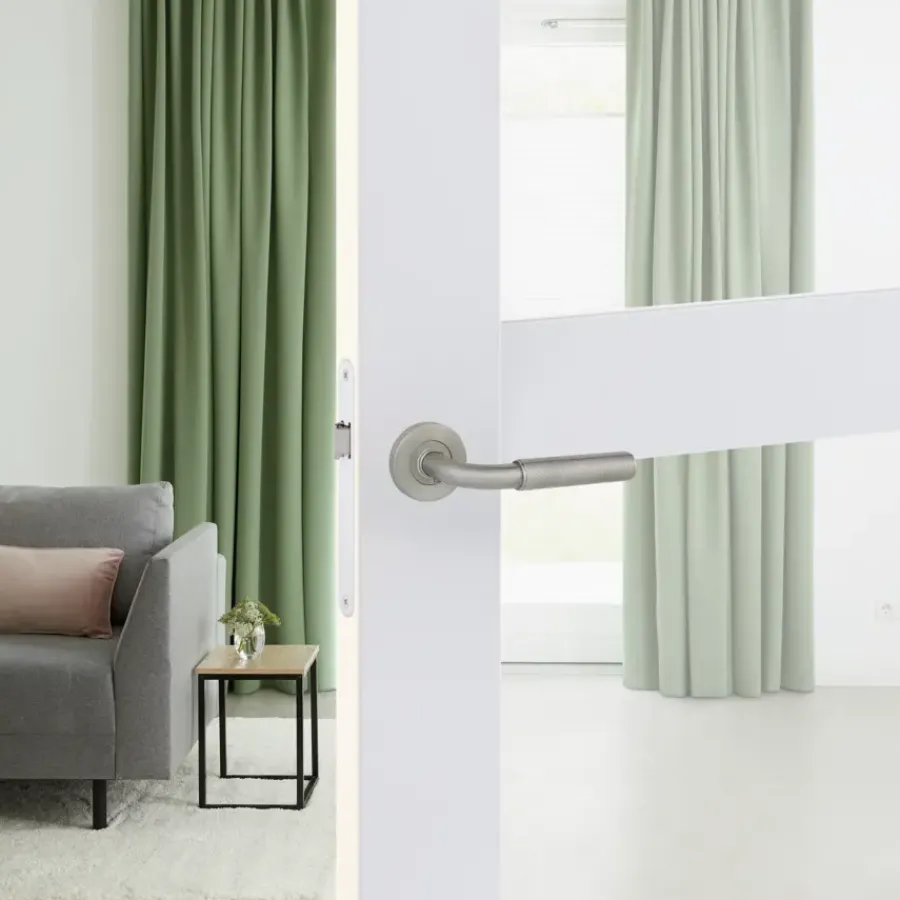 KARWEI deurkruk set Roy rond rozet RVS Best