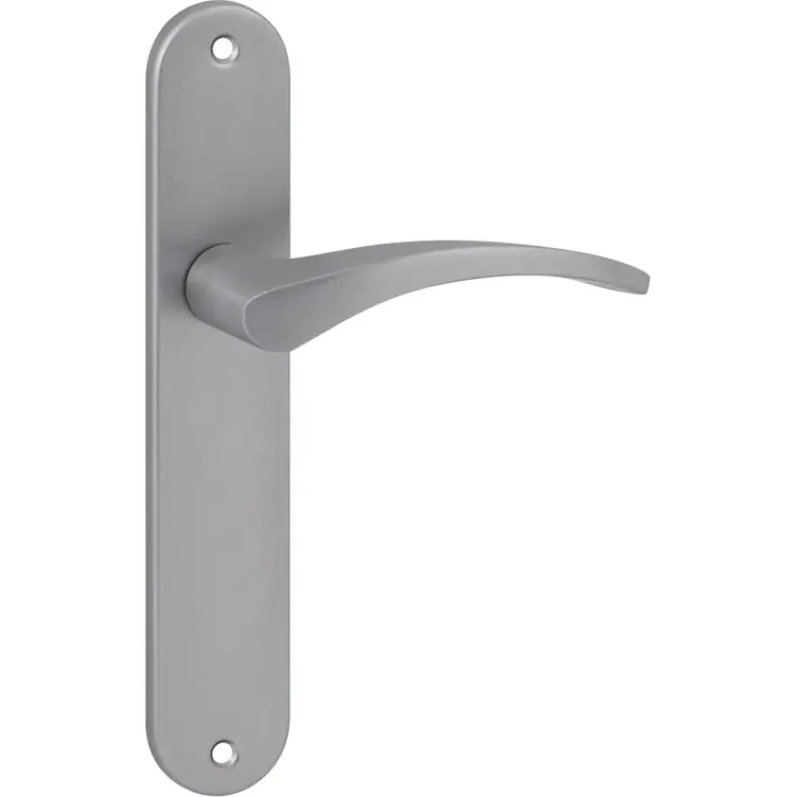 KARWEI deurkruk set Stefanie ovaal blind schild RVS look aluminium Outlet