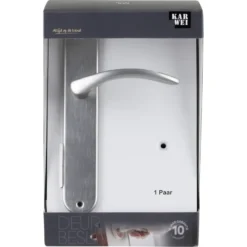 KARWEI deurkruk set Stefanie ovaal blind schild RVS look aluminium Outlet