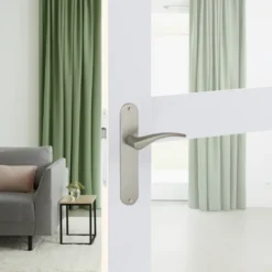KARWEI deurkruk set Stefanie ovaal blind schild RVS look aluminium Outlet