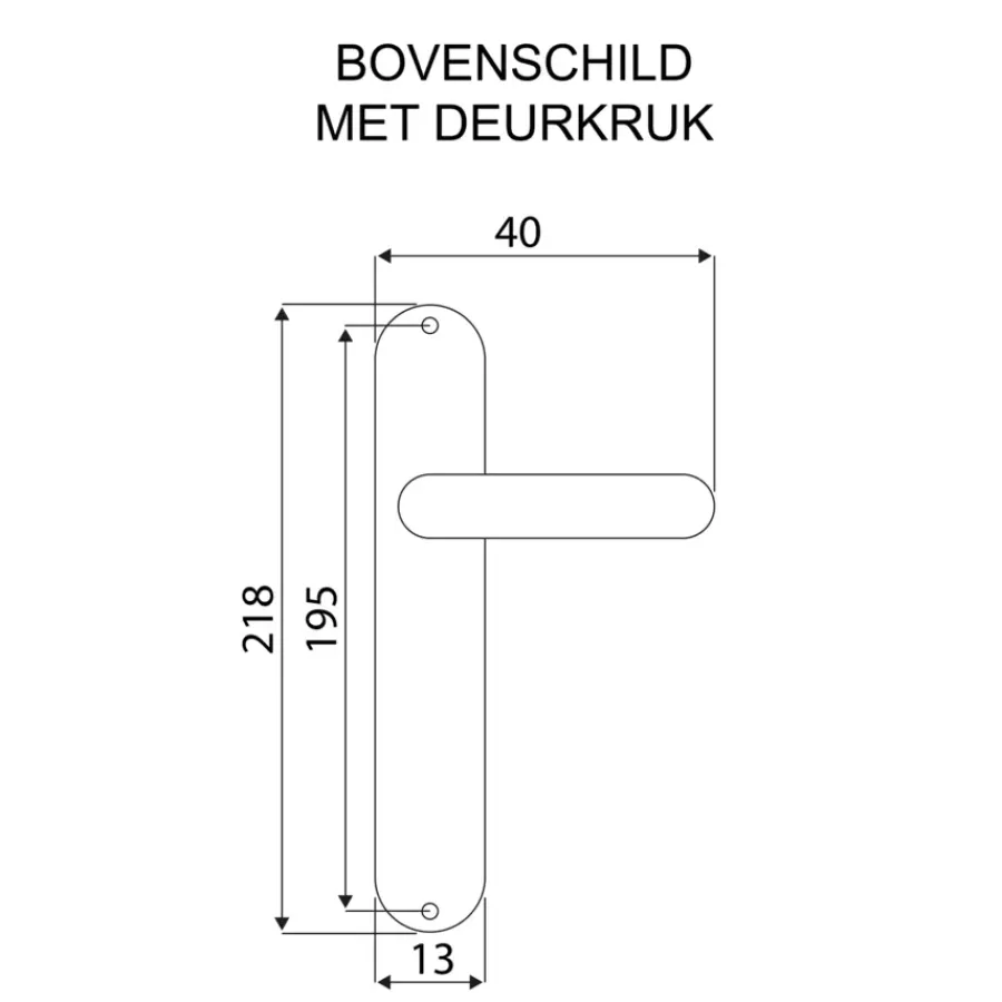KARWEI deurkruk set Stefanie ovaal blind schild RVS look aluminium Outlet