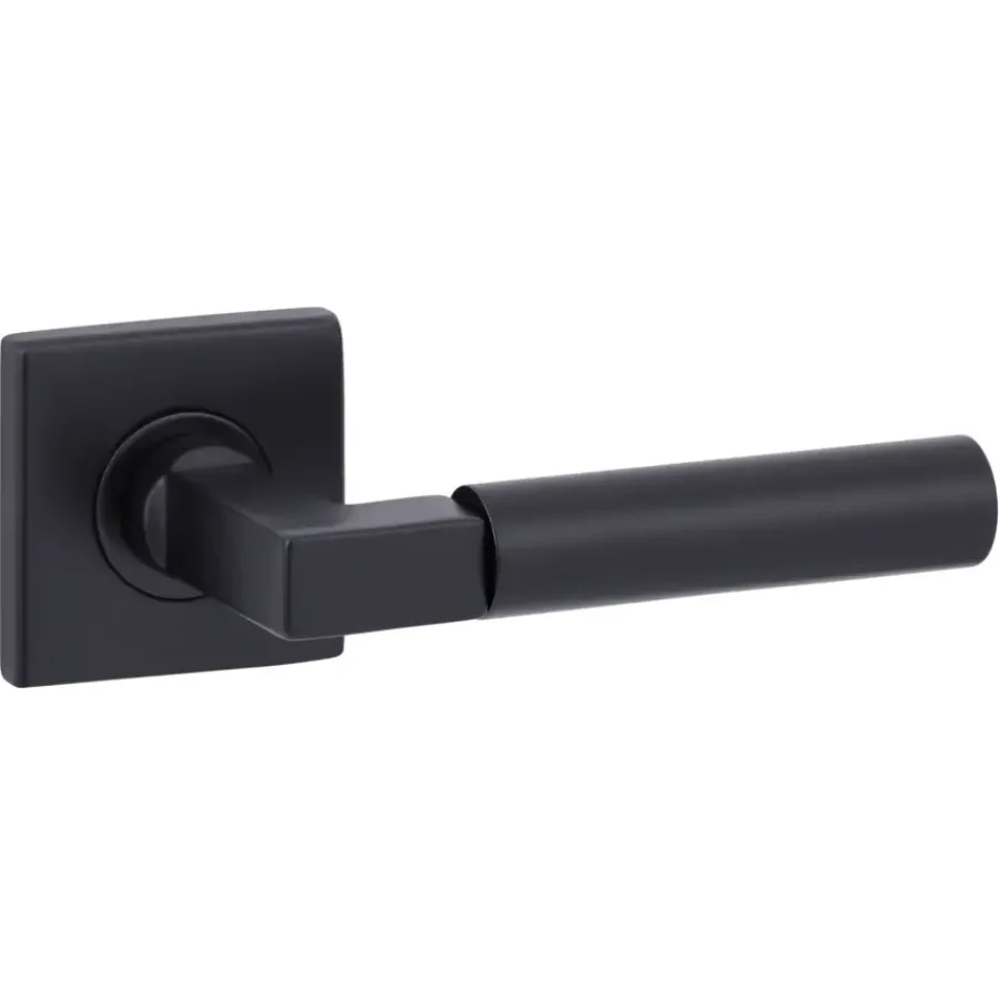 KARWEI deurkruk set Stefano vierkant rozet zwart aluminium Clearance