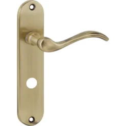 KARWEI deurkruk set Vitor ovaal schild vrij-bezet sluiting 63/8 mm messing antiek Outlet