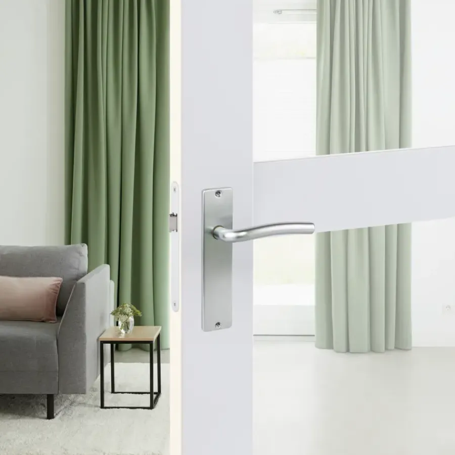 KARWEI deurkruk set Wave recht blind schild chroom mat Clearance