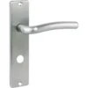 KARWEI deurkruk set Wave recht schild vrij-bezet sluiting 63/8 mm chroom mat Clearance