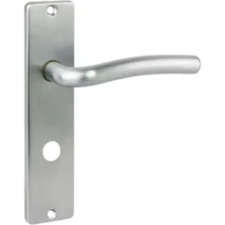 KARWEI deurkruk set Wave recht schild vrij-bezet sluiting 63/8 mm chroom mat Clearance