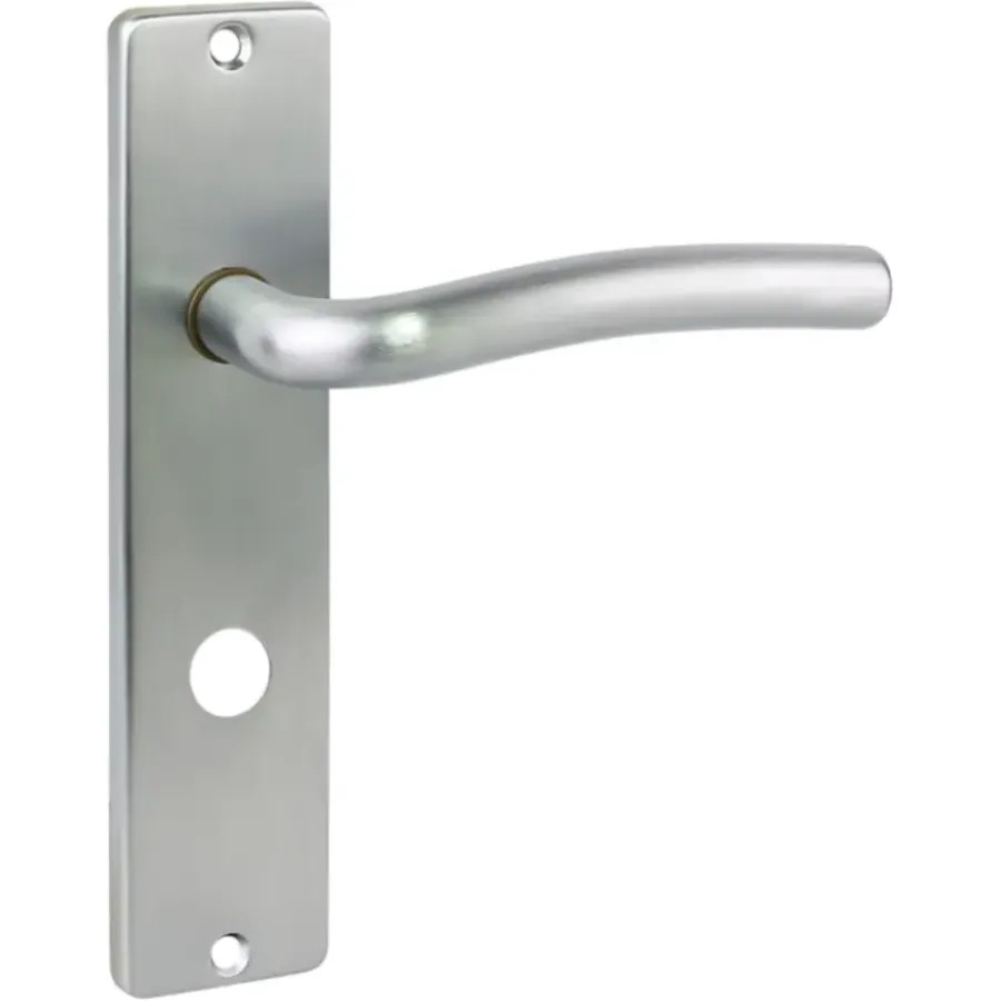 KARWEI deurkruk set Wave recht schild vrij-bezet sluiting 63/8 mm chroom mat Clearance