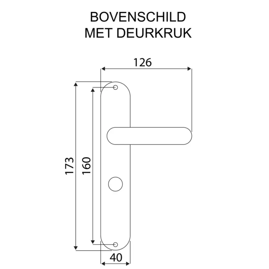 KARWEI deurkruk set Wave recht schild vrij-bezet sluiting 63/8 mm chroom mat Clearance