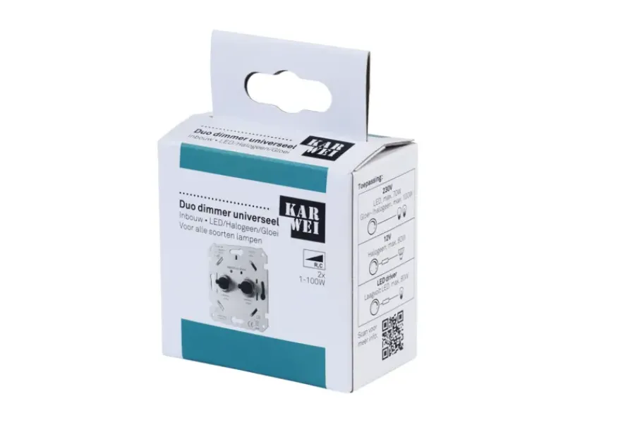 KARWEI inbouw duodimmer LED/SPAAR universeel Clearance