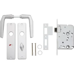 KARWEI insteekslot badkamerslot/wc-slot compleet met deurschild Doorn 50mm PC 63mm Online