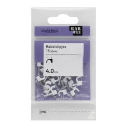 KARWEI kabelclip wit 4 mm wit (15 stuks) Sale
