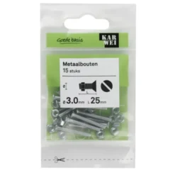 KARWEI metaalbout verzinkt 3x25 mm 15 stuks