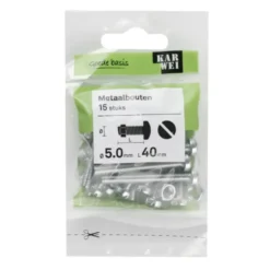 KARWEI metaalbout verzinkt 5x40 mm 15 stuks