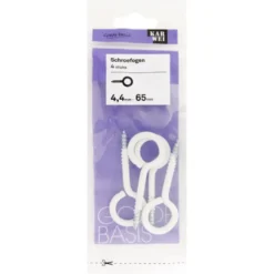 KARWEI Schroefogen wit 4,4mm - 65mm 4st.