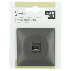 KARWEI Solis Wandcontactdoos UTP Antraciet Clearance