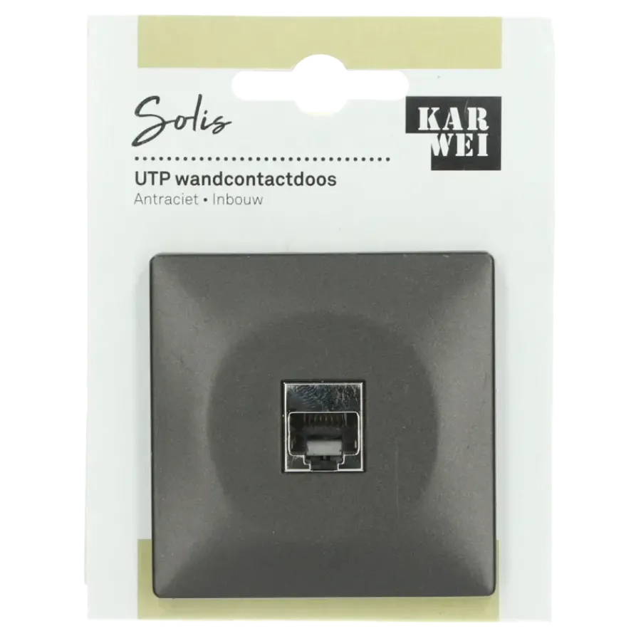 KARWEI Solis Wandcontactdoos UTP Antraciet Clearance