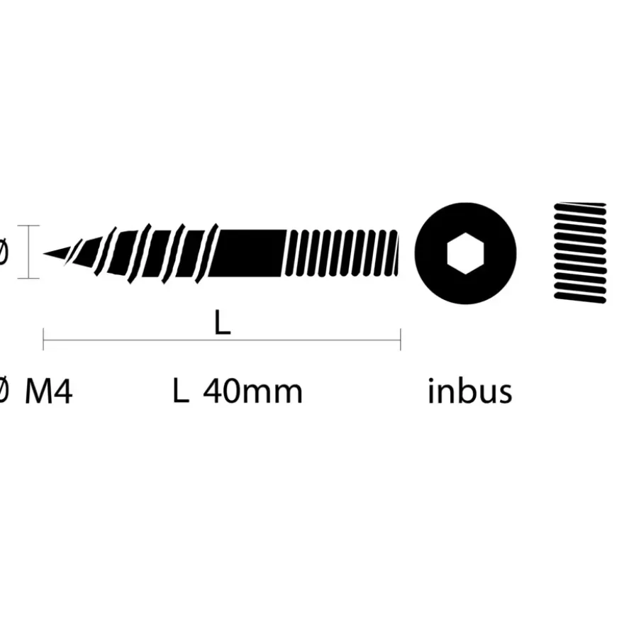 KARWEI stokschroef 4x40 mm (10 stuks)