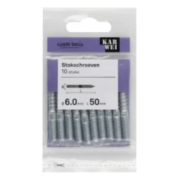 KARWEI stokschroef 6x50 mm (10 stuks)