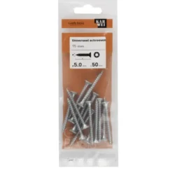 KARWEI unischroef cilinderkop verzinkt 5x50 mm (15 stuks)