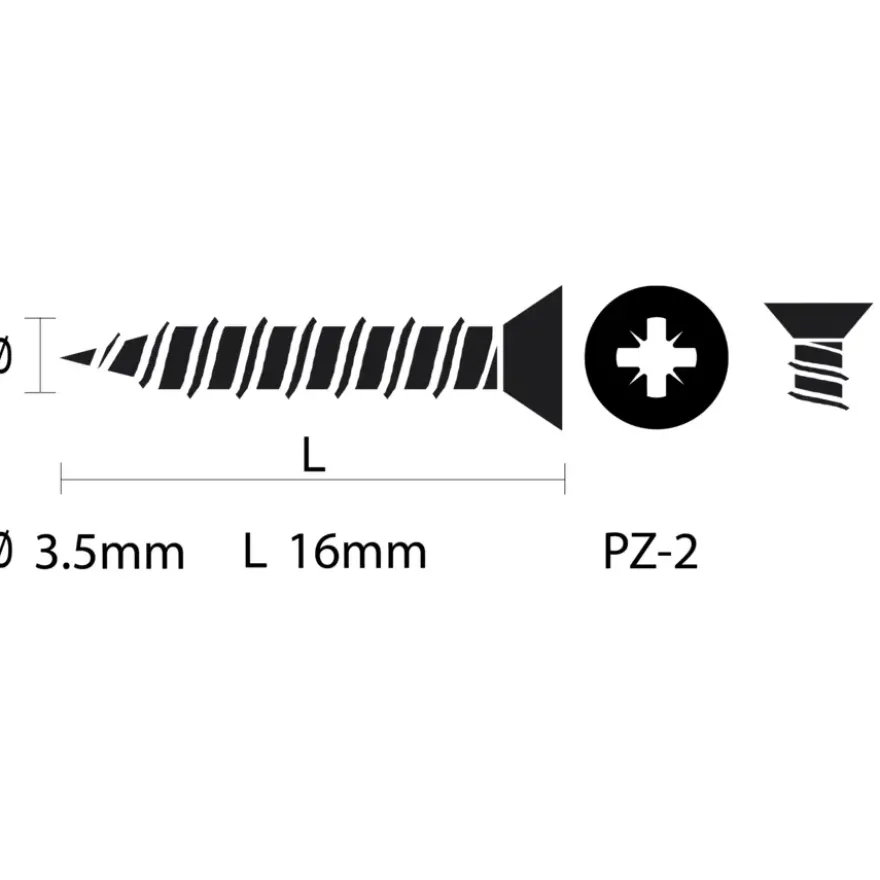 KARWEI unischroef platkop rvs 3,5x16 mm (15 stuks)