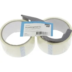 KARWEI verpakkingstape 30mx48mm (2 stuks) + handdispenser Clearance