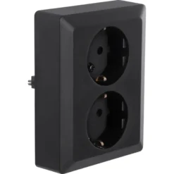 KARWEI Zenith Dubbel Geaard Stopcontact Mat Zwart Clearance