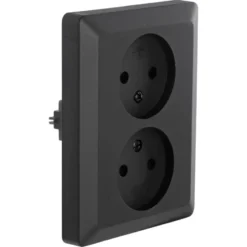 KARWEI Zenith Dubbel Stopcontact Mat Zwart Hot