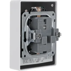 KARWEI Zenith Dubbel Stopcontact Geaard met USB A+C Wit