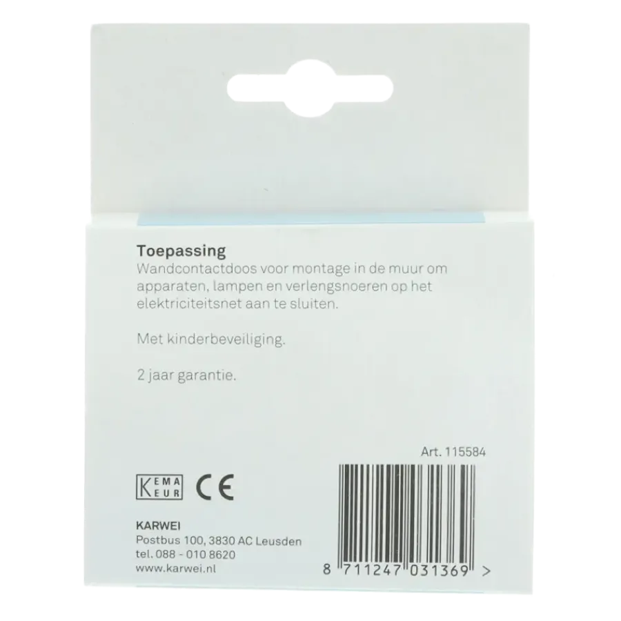 KARWEI Zenith enkel wandcontactdoos wit Clearance