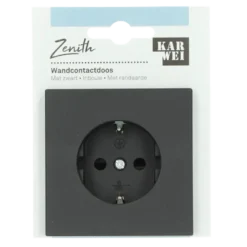 KARWEI Zenith wandcontactdoos mat zwart Hot