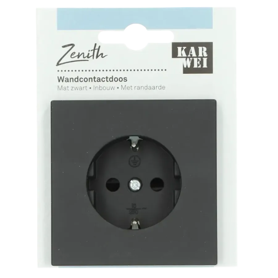 KARWEI Zenith wandcontactdoos mat zwart Hot