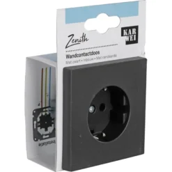 KARWEI Zenith wandcontactdoos mat zwart Hot