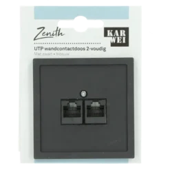 KARWEI Zenith wandcontactdoos UTP mat zwart Best