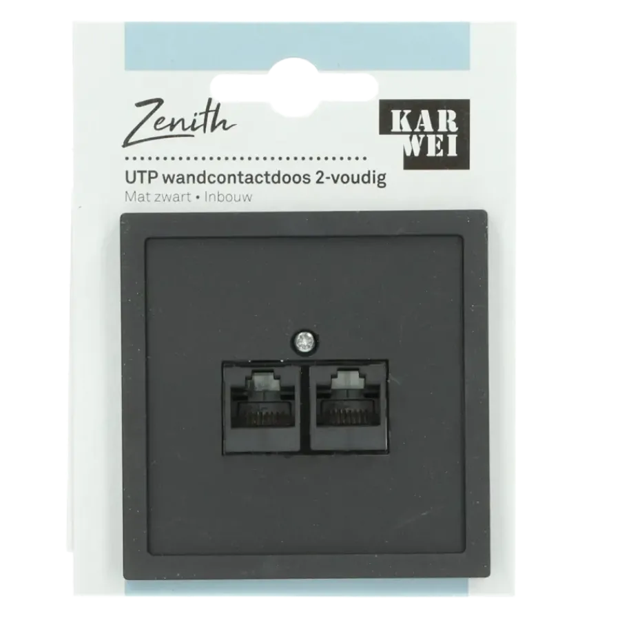 KARWEI Zenith wandcontactdoos UTP mat zwart Best