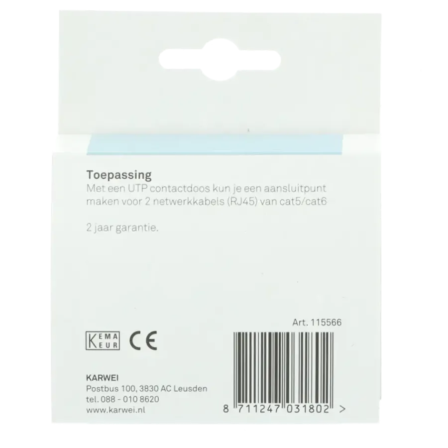 KARWEI Zenith wandcontactdoos UTP mat zwart Best