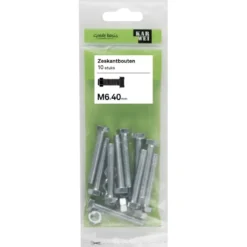 KARWEI zeskantbout voldraad M6x40 mm 10 stuks