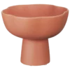 Keramieken fruitschaal rood 25x25x30cm