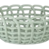 Keramieken mand groen 23x23x10,3cm