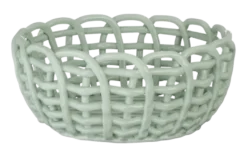 Keramieken mand groen 23x23x10,3cm