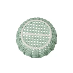 Keramieken mand groen 23x23x10,3cm