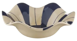 Keramieken schaal wit blauw 25,5x25,5x8cm