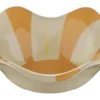 Keramieken schaal wit oranje 25,5x25,5x8cm
