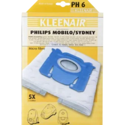 Kleenair Stofzuigerzak Philips Mobilo/Sydney PH 6 5 stuks Hot