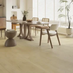 Kleurstaal click PVC Basic crème bruin houtlook