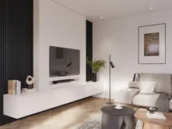 CanDo Kleurstaal lattenwand Decowall Acoustic lava eiken 25x30cm Clearance