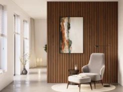 CanDo Kleurstaal lattenwand Decowall Advanced walnoot 25x30cm Online