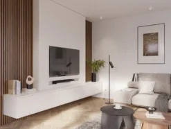 CanDo Kleurstaal lattenwand Decowall Acoustic walnoot 25x30cm Hot
